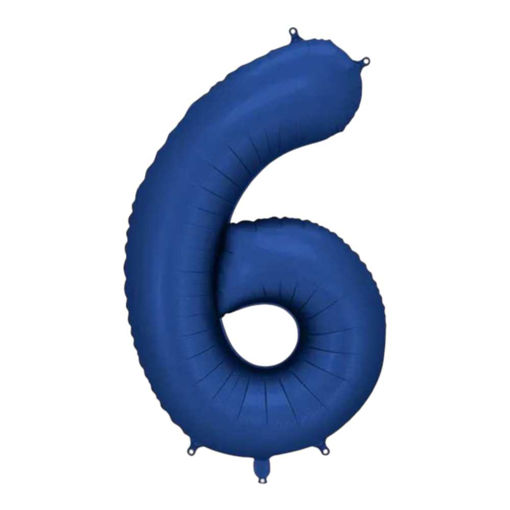 Picture of FOIL BALLOON NUMBER 6 NAVY BLUE 34 INCH